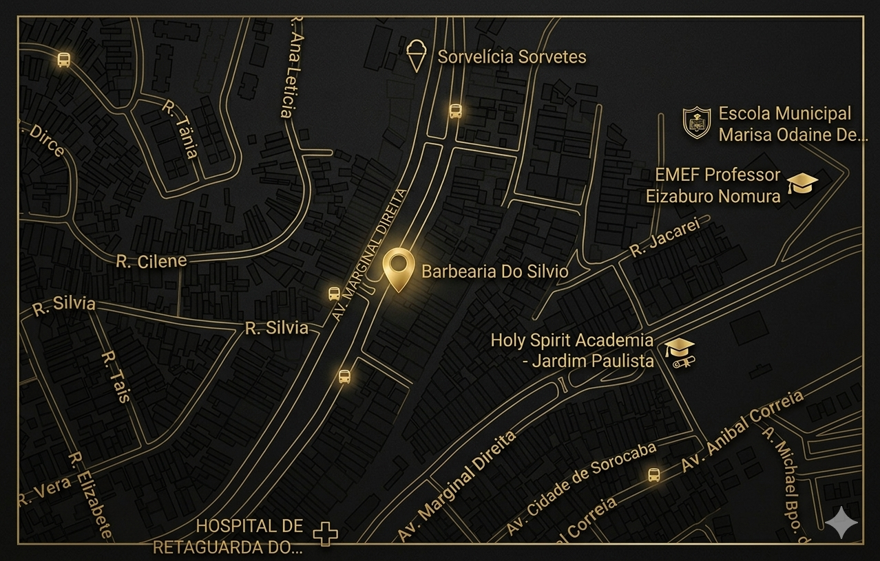 Localização da Barbearia do Sílvio